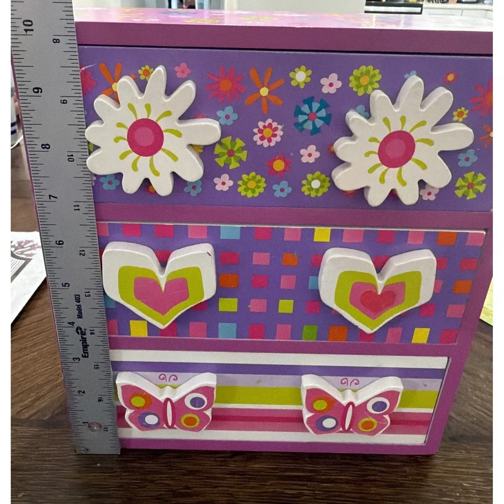 Small Wooden Jewelry Box for Little Girls Ages 4-13 - Kids 10